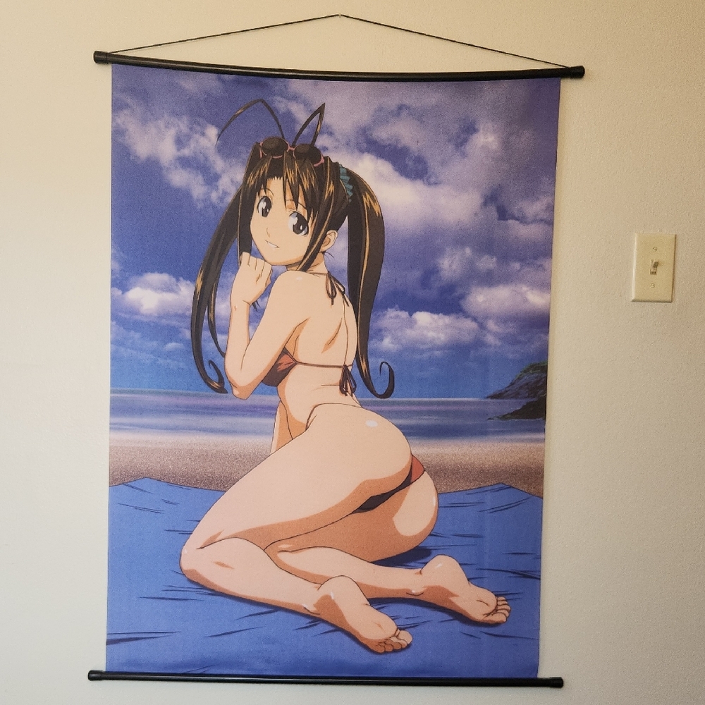 Anime Beach Scene Wall Tapestry Roughly 31x41 Inch